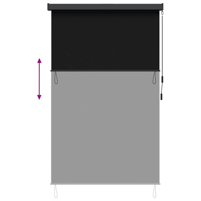 Roleta Czarny 160 x 250 cm Materiał i Aluminium