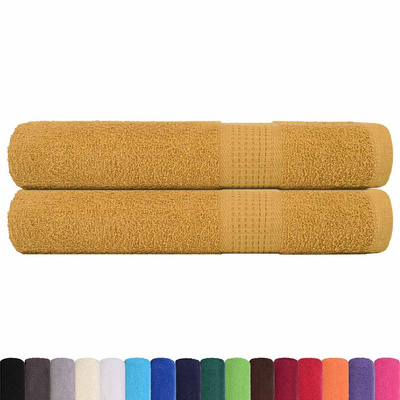 Ręczniki FROGN 2 szt. Złoty 100x200 cm 360 g/m?