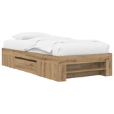 Rama łóżka z przechowywaniem z półką Dąb artisian 80 x 200 cm
