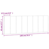 Poduszka na wezgłowie, Hanko, czarna, 140 cm, aksamitna