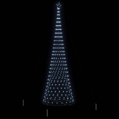Choinka świąteczna LED z podstawą Chłodna biel 500 cm Metal