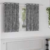 Zasłony z weluru z zasłonami 2 pcs Szary 140 x 140 cm Aksamit