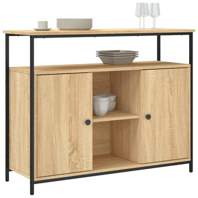 Komoda Sonoma Oak 100x35x80 cm Drewno konstrukcyjne