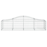 Kosze gabionowe, 2 szt, 200x50x40/60 cm, galwanizowane żelazo