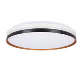 Montana Lampa sufitowa plafon czarny+biały+złoty 24w led 40 cm klosz biały