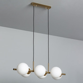 Lampa Wisząca złota szklane kule Abruzzo Conte 6xE27