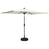 Parasol ogrodowy z oświetleniem LED i podstawą 200 x 300 cm