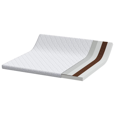 Materac Biały 200 x 200 cm Tkanina żakardowa