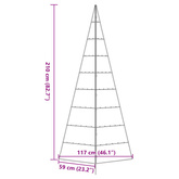 Metalowa choinka świąteczna, do dekoracji, czarna, 210 cm