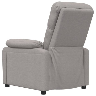 vidaXL Fotel masujący, taupe, tkanina