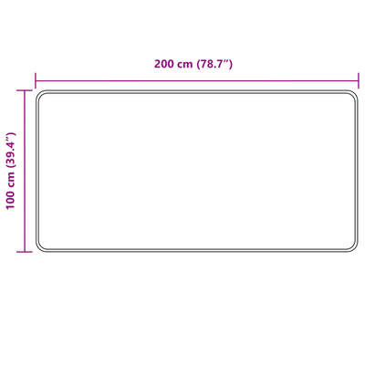 Chodnik dywanowy MARSA Czarny 100 x 200 cm Poliester i PVC