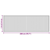 vidaXL Dywan prostokątny, czarny, 70x200 cm, bambusowy