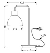Lampka nocna Vario czarna metalowa loftowa E27