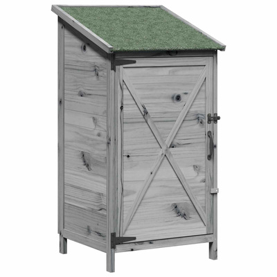 Shed ogrodowy Szary 59,5 x 56 x 113,5 cm Drewno Świerkowe