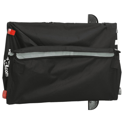 Przyczepka rowerowa, czarno-szara, 45 kg, żelazo