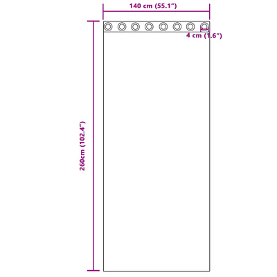 Zasłony zaciemniające 2 pcs Czerwone wino 140 x 260 cm Aksamit