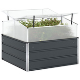 Donica Antracyt 100 x 100 x 77 cm Stal Galwanizowana