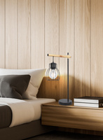 Lampka nocna Bernita czarna metalowa loftowa 1xE27 Candellux
