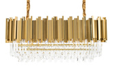 Lampa wisząca IMPERIAL LONG GOLD 90 - stal, kryształ-ADANI