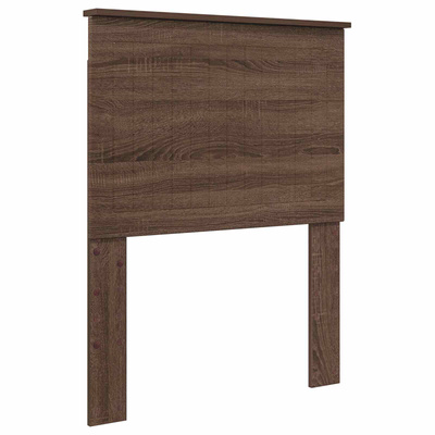 Ramka łóżka z szufladą Brązowy dąb i srebro 70 x 190 cm
