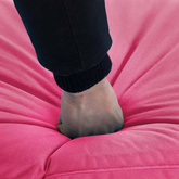 vidaXL Składany leżak obity tkaniną Oxford, różowy