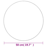vidaXL Lustro ścienne, 50 cm, okrągłe, szklane