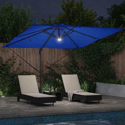 Parasol Roma Niebieski 286 x 284 x 270 cm Aluminium i Poliester