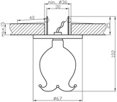 Candellux Sk-38 Oprawa Stropowa Stała Szkło Kwiat Dzwonek