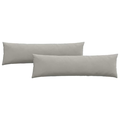 Poduszki na sofę 2 pcs Jasnoszary 145 x 40 cm tkanina