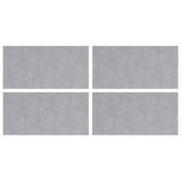 Stopień Prostokątny 4 pcs Srebrny 50 x 25 cm Aluminium