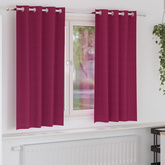 Firany blackout z kółkami 2 pcs Czerwone wino 175 x 140 cm