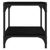 vidaXL Szafka pod TV, czarna 40x33x41 cm materiał drewnopochodny/ stal