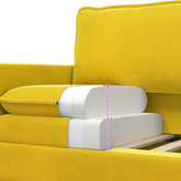 Sofa żółty 76 x 81 x 87,5 cm Welur