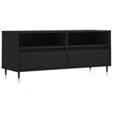 vidaXL Szafka pod TV, czarna, 100x34,5x44,5cm, materiał drewnopochodny