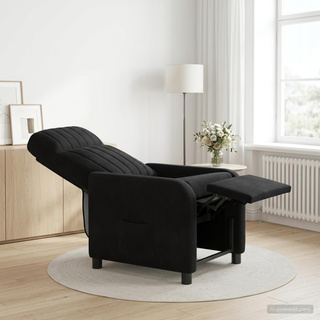 Fotel recliner Czarny Welur