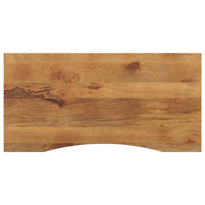 Blat biurka, z wycięciem, 120x60x2,5 cm, surowe drewno mango