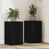 Stojak na rośliny 2 pcs Czarny Dąb 30 x 30 x 50 cm