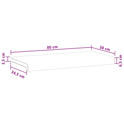 Poduszka na ławkę tkanina Czarny Głębokość 35 cm
