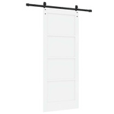 Drzwi przesuwne ORKDAL 83 x 202 cm Lite drewno sosnowe Biały