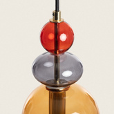 Lampa Wisząca Szklana Bursztynowa E14 15cm L Abruzzo Koloreno