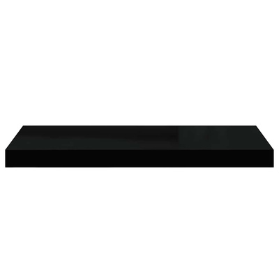 vidaXL Półki ścienne, 2 szt., czarne, 60x23,5x3,8 cm, MDF