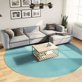 vidaXL Dywan OVIEDO z krótkim włosiem, zielony, Ø 280 cm