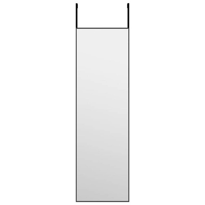 vidaXL Lustro na drzwi, czarne, 30x100 cm, szkło i aluminium