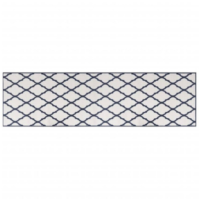 vidaXL Dywan zewnętrzny, granatowo-biały, 80x250 cm, dwustronny