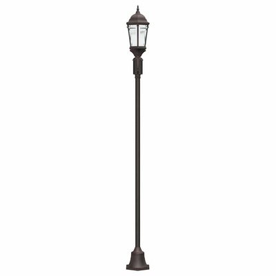 Lampa ogrodowa kolor bronzu 68 x 20 x 235 cm Aluminium i szkło