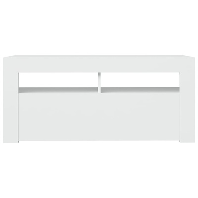 vidaXL Szafka pod TV z oświetleniem LED, biała, 90x35x40 cm