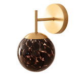 Kinkiet złoty Czarna Szklana Kula E14 Abruzzo Sfero