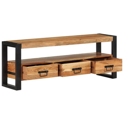 vidaXL Szafka pod TV, 120x30x45 cm, lite drewno akacjowe