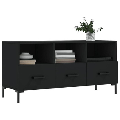 Szafka pod TV, czarna, 102x36x50 cm, materiał drewnopochodny vidaXL