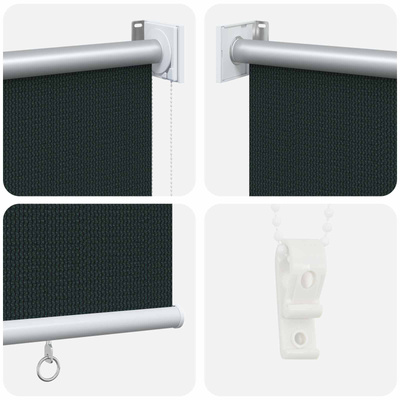 Roleta zewnętrzna 90% blokada UV Ciemnozielony 400 x 230 cm